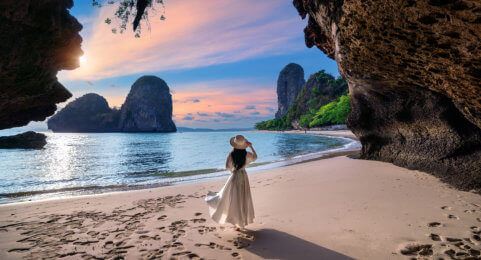 woman at the beach